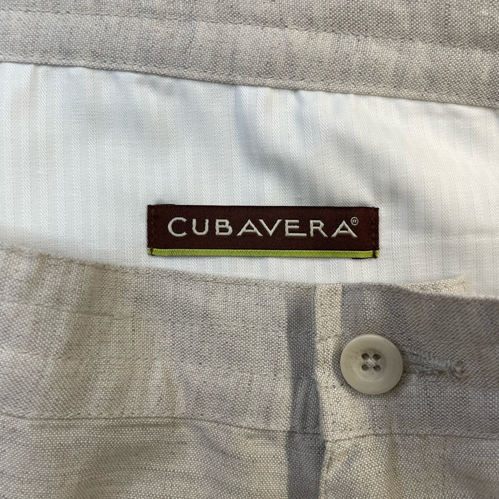 Cubavera Light Cream Linen blend Shorts